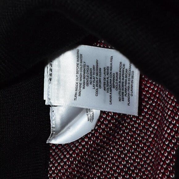 Anne Klein Poncho Pullover Red And Black Plaid Sweater Cape Shawl Size L - Picture 13 of 13